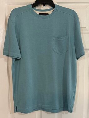 Mens Pocket Tshirt Short Sleeve Casual Wear Color Green Size Medium Modal